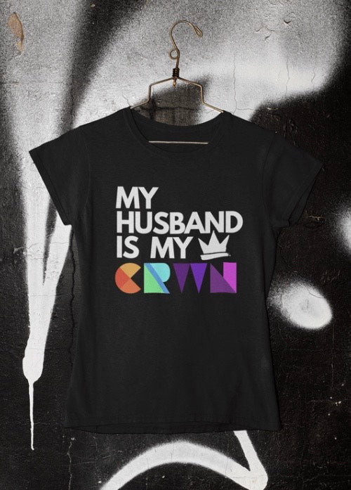 MY HUSBAND IS MY CRWN TEE | Unisex synthetic blend short sleeve tee